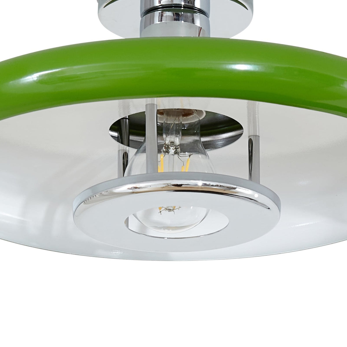 Branford 13 3/4" Green Ceiling Light