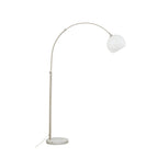 Alverton 79 3/4" White Chrome Arc Lamp