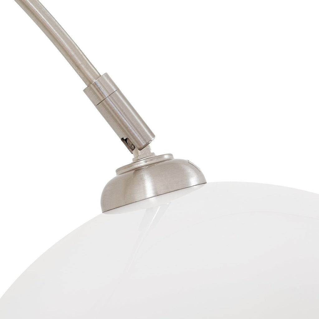 Alverton 79 3/4" White Chrome Arc Lamp