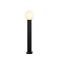 Lucande Dangan Path Light, black and white, height 35.4 in, glass