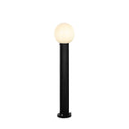 Lucande Dangan Path Light, black and white, height 35.4 in, glass