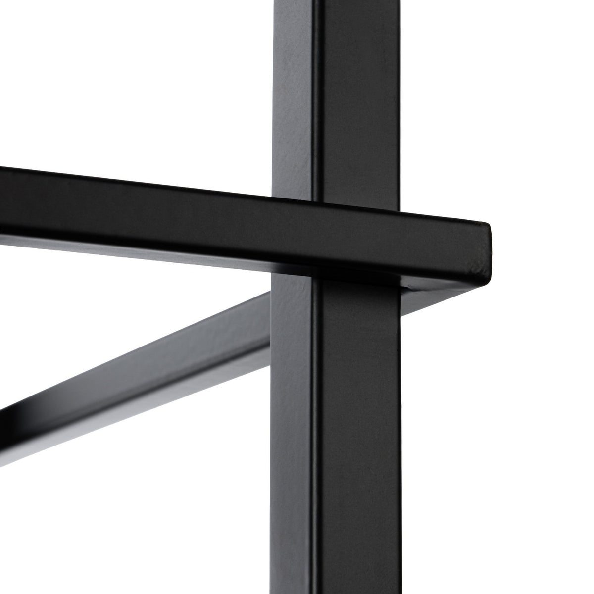 Lucande Grisela pendant light, black, 40 in, shelf, metal