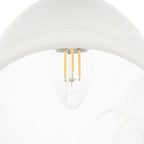 Lucande Della ceiling light, nickel, 19.6 in, 3-bulb, glass