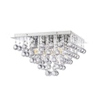 Lucande Annica ceiling light, angular, chrome, 16.5 in, metal