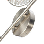 Lucande Kara bathroom wall light, 12 in, 2-bulb, glass, metal