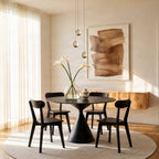 Lucande Hayley LED pendant light, Ø 9 inches, 3-bulb, gold, glass