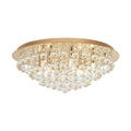 Lucande Gillion ceiling lamp, 8-bulb, gold crystal, Ø 21.6 inches