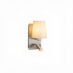 Lucande Aiden wall light, white/nickel, LED reading spotlight
