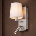 Aiden White Nickel LED Wall Sconce with Reading Light