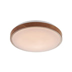 Lucande Mendosa LED ceiling light, wood, 11.8 inches