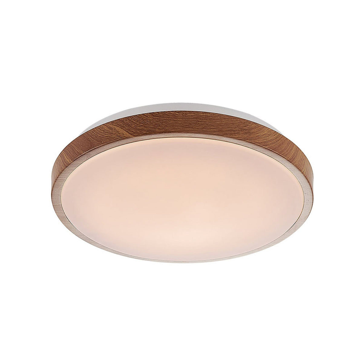Lucande Mendosa LED ceiling light, wood, 11.8 inches