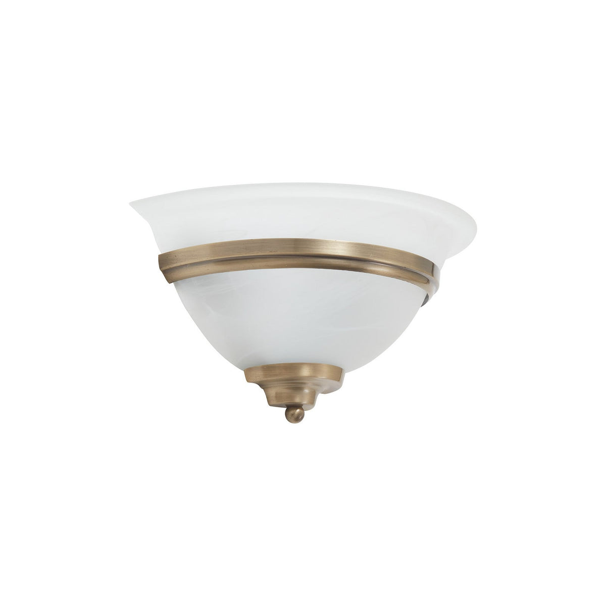Lucande Irimia wall light, 12.2 inches, antique brass, glass