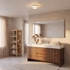 Flavi 9 1/4" Chrome and Glass Ceiling Light