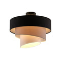 Lucande Coria ceiling light, black/grey/white, Ø 15.7 inches