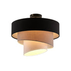 Lucande Coria ceiling light, black/grey/white, Ø 15.7 inches