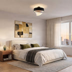 Coria 15 3/4" Black-Gray Ceiling Light