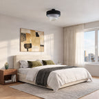 Coria 15 3/4" Black-Gray Ceiling Light