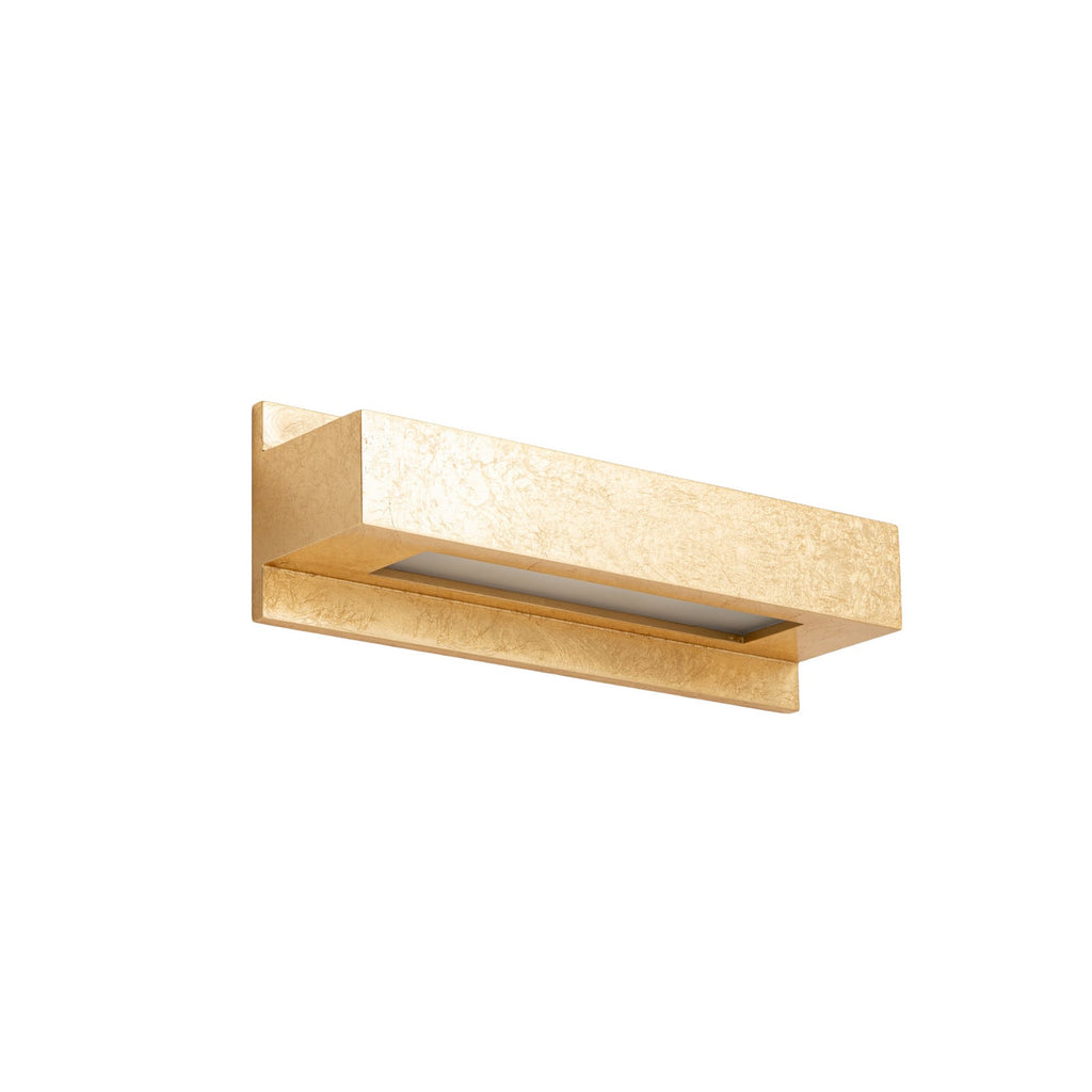Lucande Emina wall light, gold, width 14 in, plaster