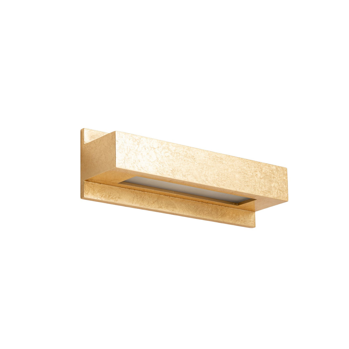 Lucande Emina wall light, gold, width 14 in, plaster
