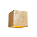 Lucande Yade wall light, width 4.5 in, gold, plaster