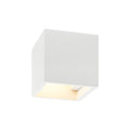Lucande Kay wall light, white, plaster, 4.5 x 4.5 in