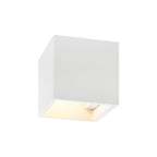 Lucande Kay wall light, white, plaster, 4.5 x 4.5 in