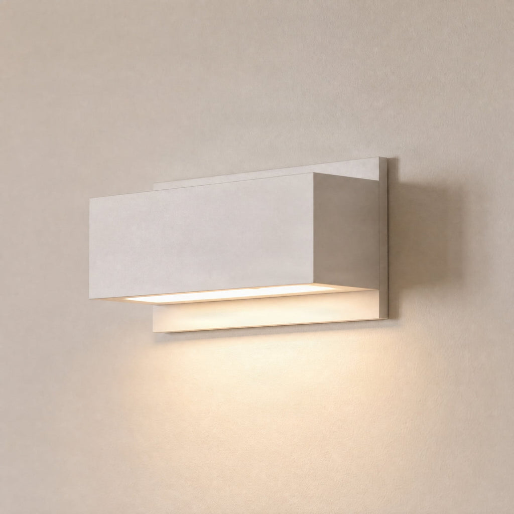 Lucande Tjada wall light, 8.6 in, white, plaster, can be painted