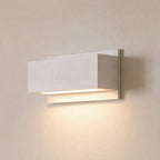 Lucande Tjada wall light, 8.6 in, white, plaster, can be painted