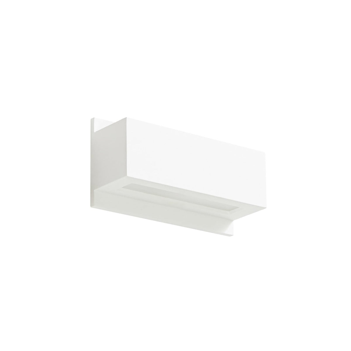 Lucande Tjada wall light, 8.6 in, white, plaster, can be painted