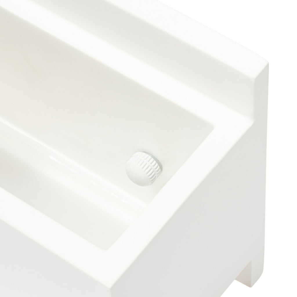 Lucande Tjada wall light, 8.6 in, white, plaster, can be painted