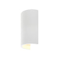 Lucande Colja wall light, round, height 7 in, plaster, white