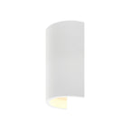 Lucande Colja wall light, round, height 7 in, plaster, white