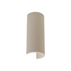 Lucande Colja wall light, round, height 12 in, plaster, beige
