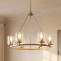 Noah 28 3/4" Silver Glass Pendant Light