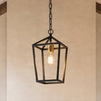 Lucande Henry pendant light, 1-bulb, black, metal