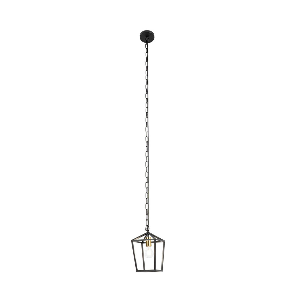 Lucande Henry pendant light, 1-bulb, black, metal