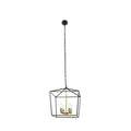 Lucande Henry pendant light, 4-bulb, black, metal
