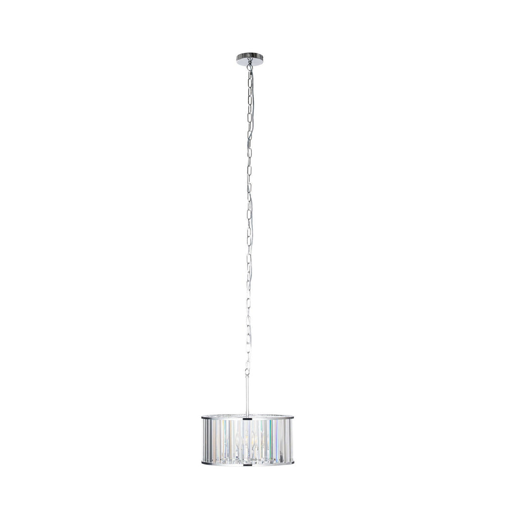 Naomi 16" Chrome Crystal Pendant Light