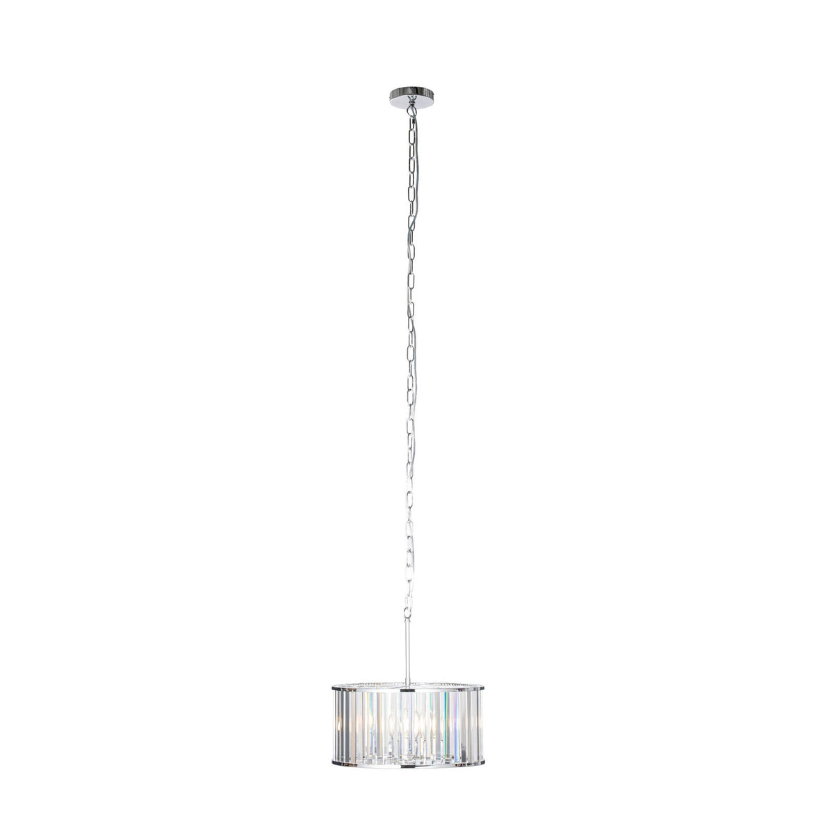 Naomi 16" Chrome Crystal Pendant Light