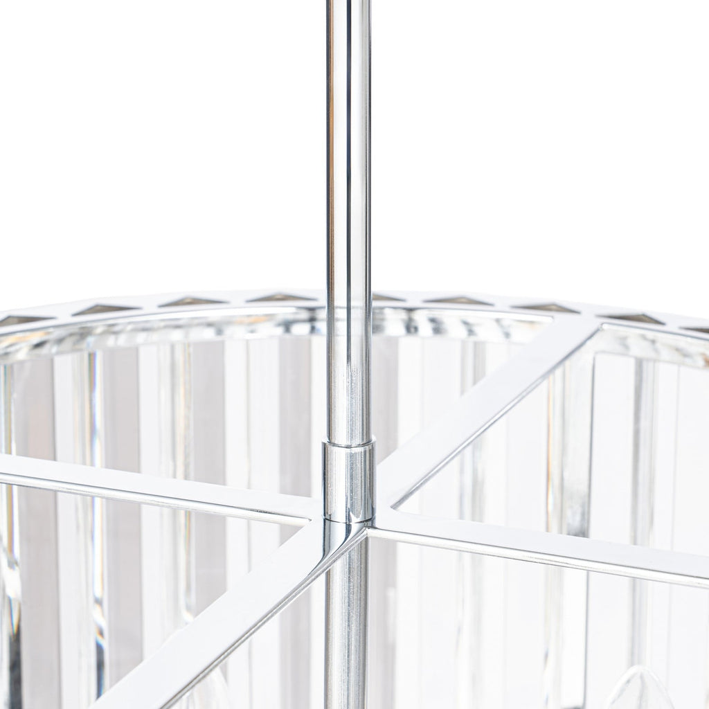 Naomi 16" Chrome Crystal Pendant Light