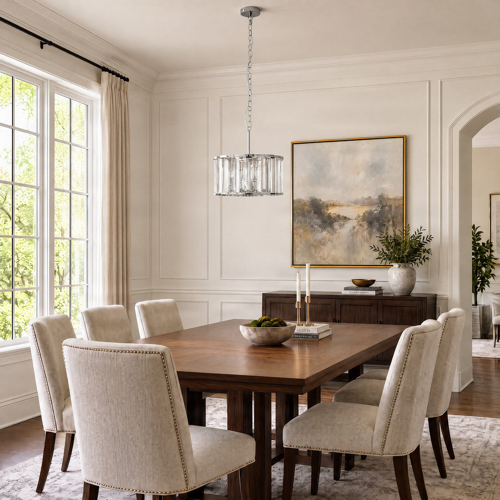 Naomi 16" Chrome Crystal Pendant Light