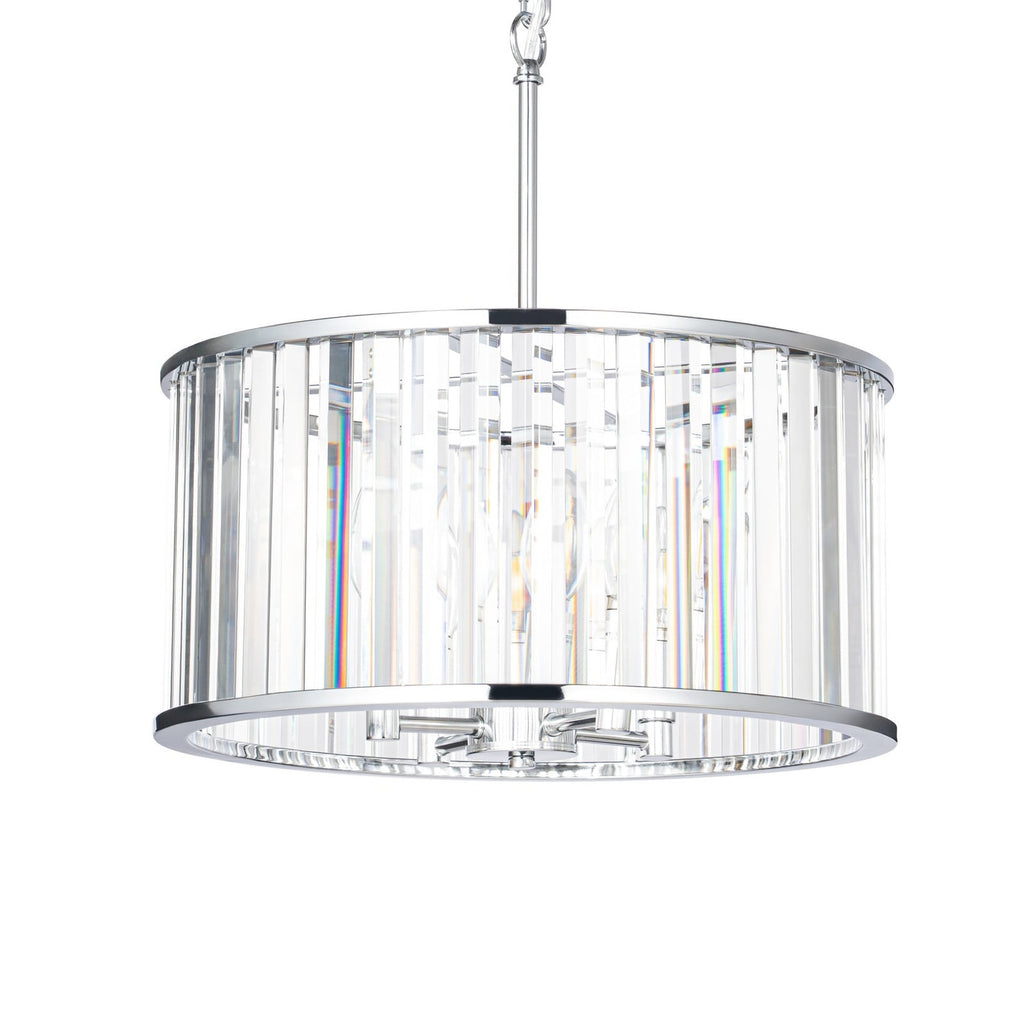 Naomi 16" Chrome Crystal Pendant Light
