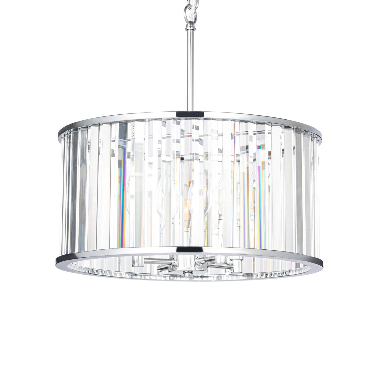 Naomi 16" Chrome Crystal Pendant Light