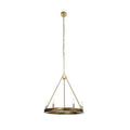 Lucande Eleanor chandelier, 6-bulb, Ø 21 in, gold, metal