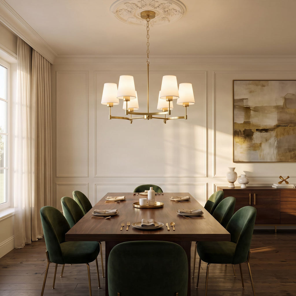 Stella 24 1/2" White Brass Pendant Light