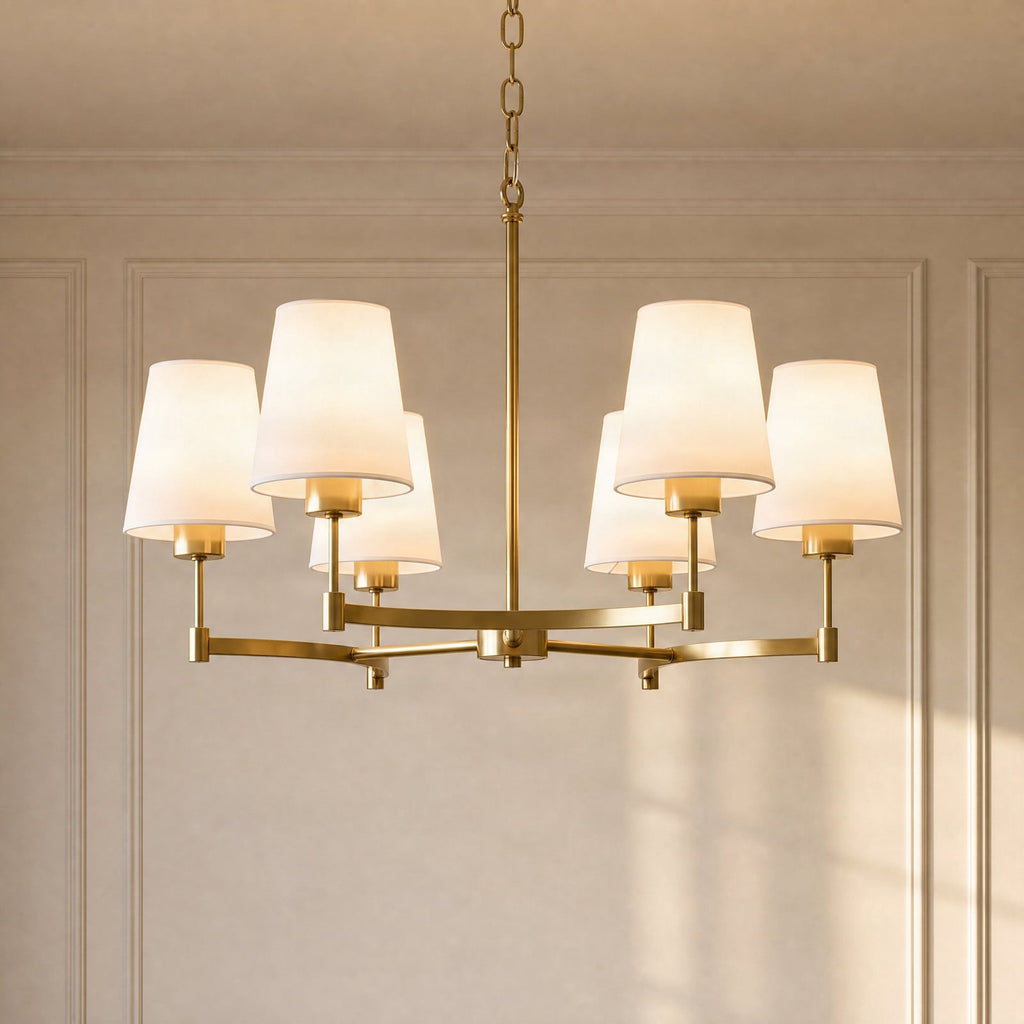 Stella 24 1/2" White Brass Pendant Light