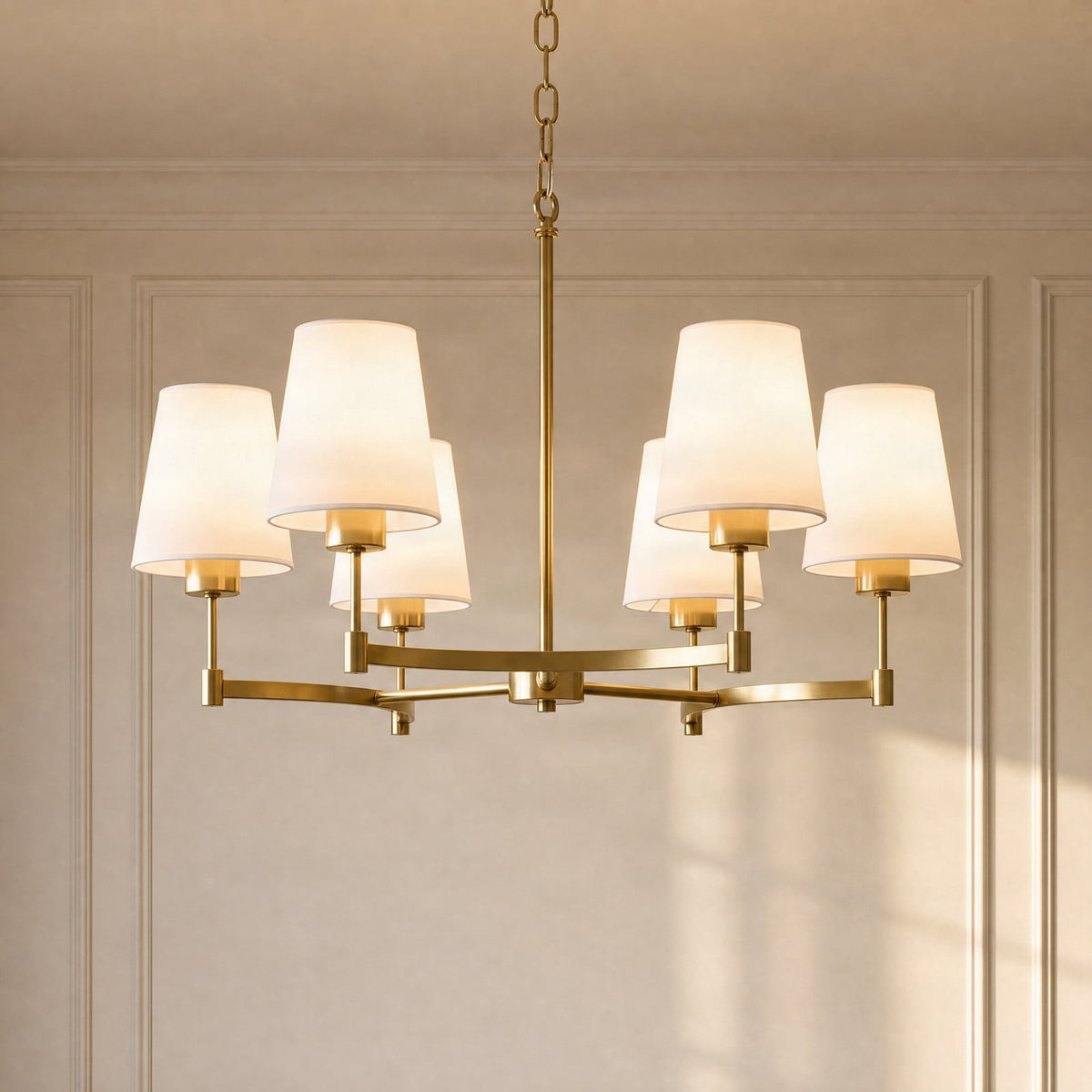 Stella 24 1/2" White Brass Pendant Light