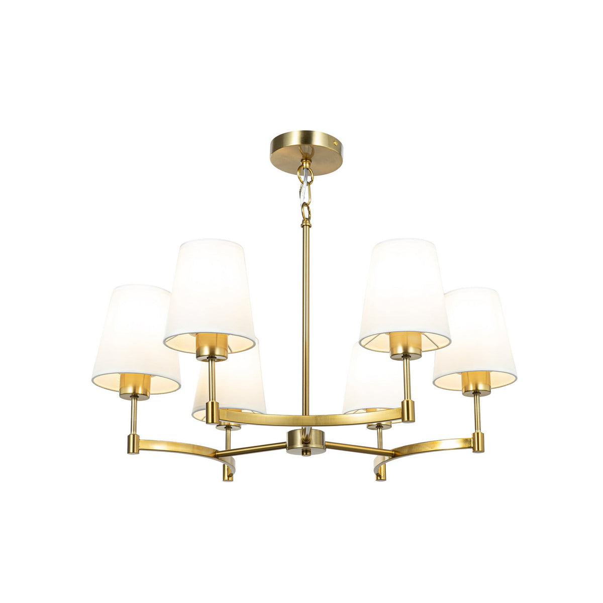 Stella 24 1/2" White Brass Pendant Light