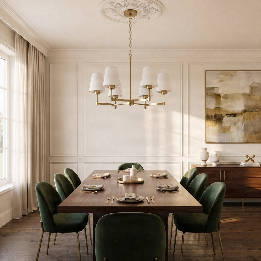 Stella 24 1/2" White Brass Pendant Light