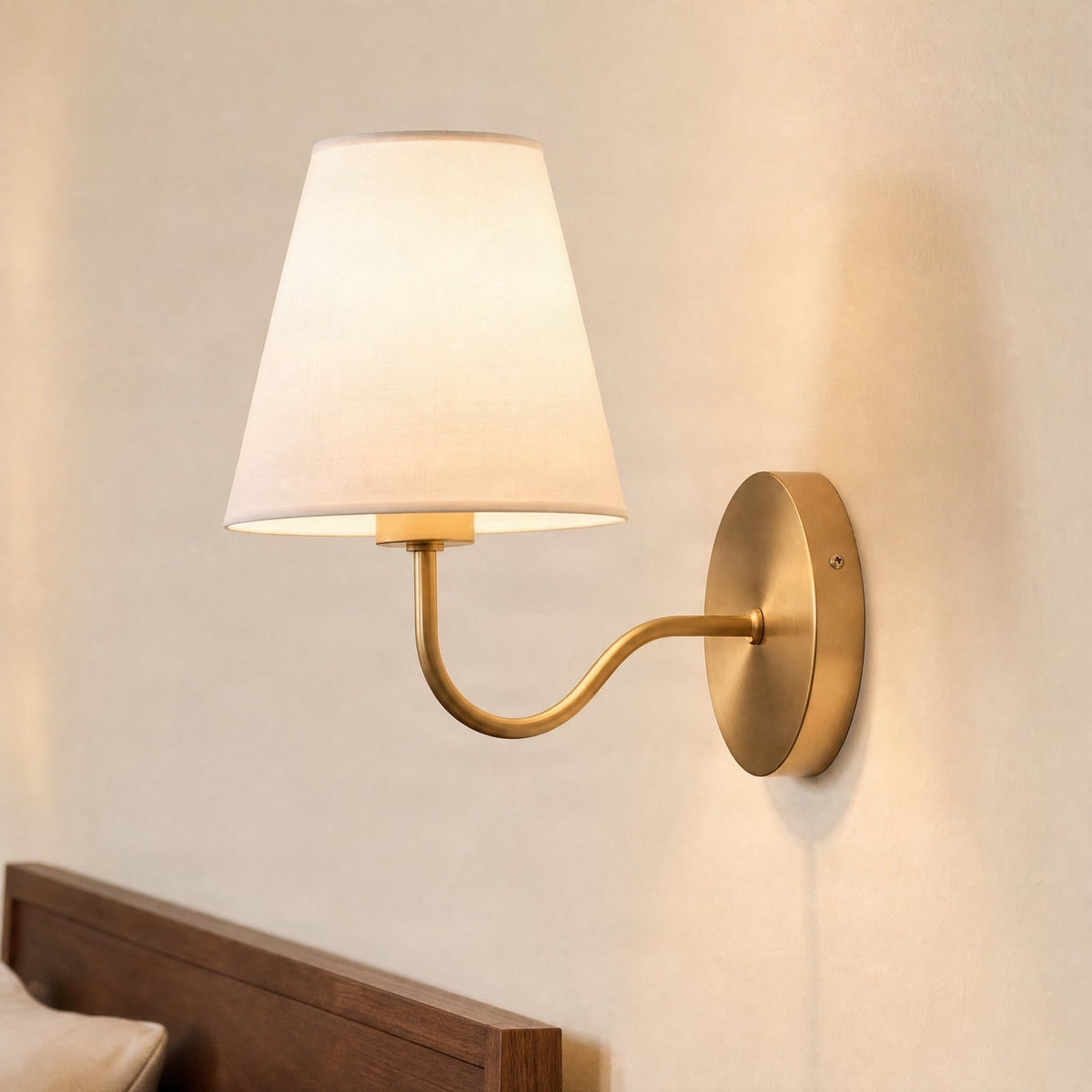 Claire 10" White Brass Wall Sconce